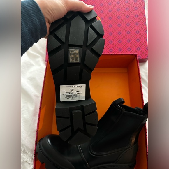 Tory Burch Lug shoe boot black new with box size 11 women’s - Picture 3 of 8